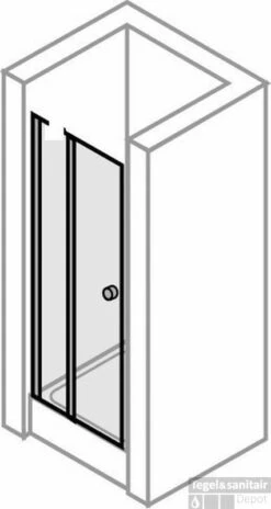 Huppe Design Pure Nis Draaideur 120 X 200 Cm. Met Segment Chroom Look-helder Glas