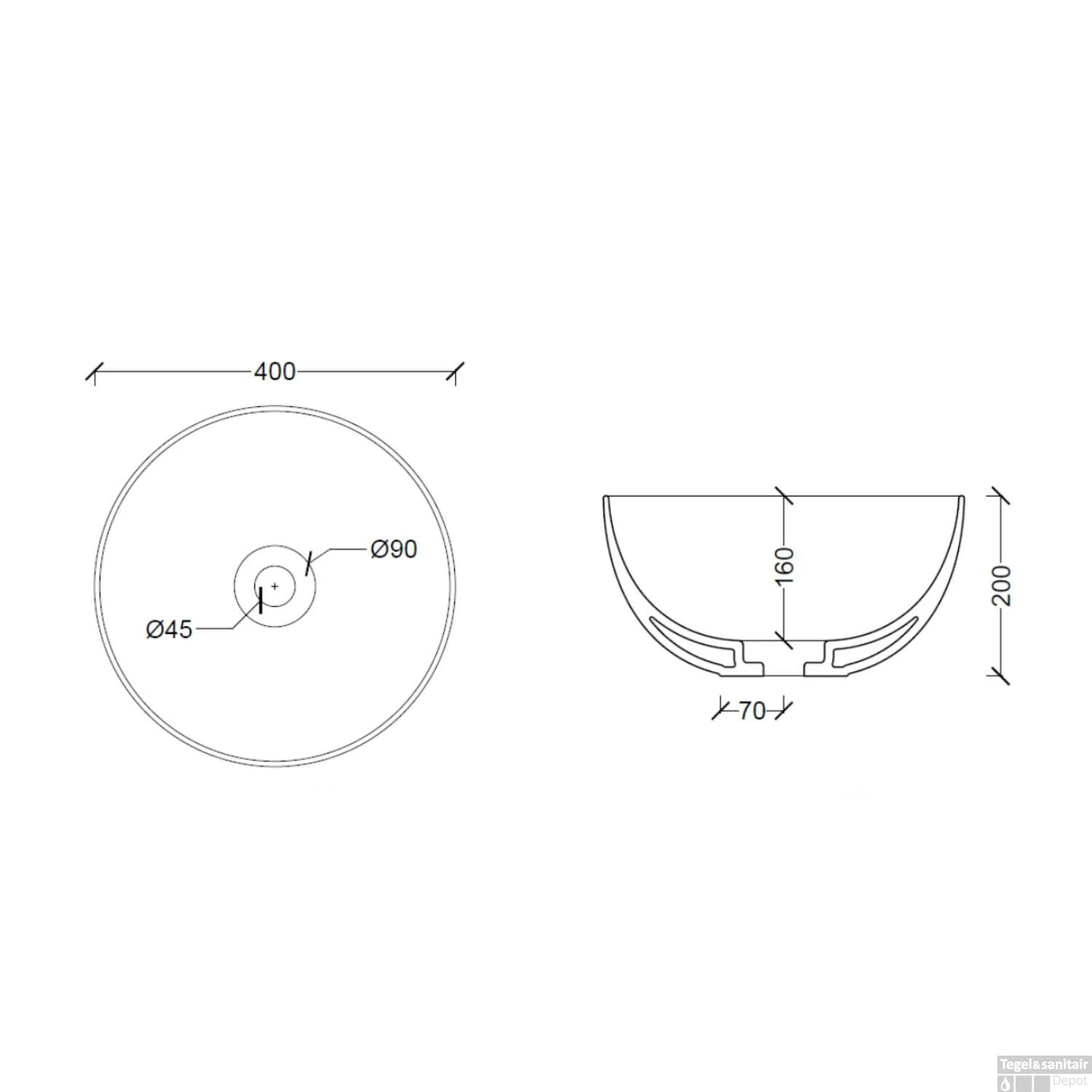 Ronde Wastafel Opbouw Salenzi Unica Round 40x20 Cm Mat Wit (inclusief Bijpassende Afvoerplug) 8 Ronde Wastafel Opbouw Salenzi Unica Round 40x20 Cm Mat Wit (inclusief Bijpassende Afvoerplug) - Afbeelding 6