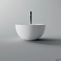 Ronde Wastafel Opbouw Salenzi Unica Round 40x20 Cm Mat Wit (inclusief Bijpassende Afvoerplug)