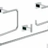 Grohe Essentials Cube Accessoireset 4-in-1 (haak-handdh-rolh-ring) Chroom
