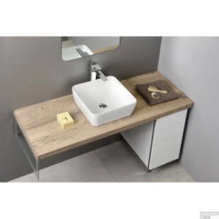 Waskom Sapho Sand Vierkant 38x14 Cm Keramiek Wit -Sealkin Badkamermeubilair Winkel 903811 waskom sapho sand vierkant 38x14 cm keramiek wit 2