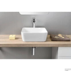 Waskom Sapho Sand Vierkant 38x14 Cm Keramiek Wit -Sealkin Badkamermeubilair Winkel 903811 waskom sapho sand vierkant 38x14 cm keramiek wit 3