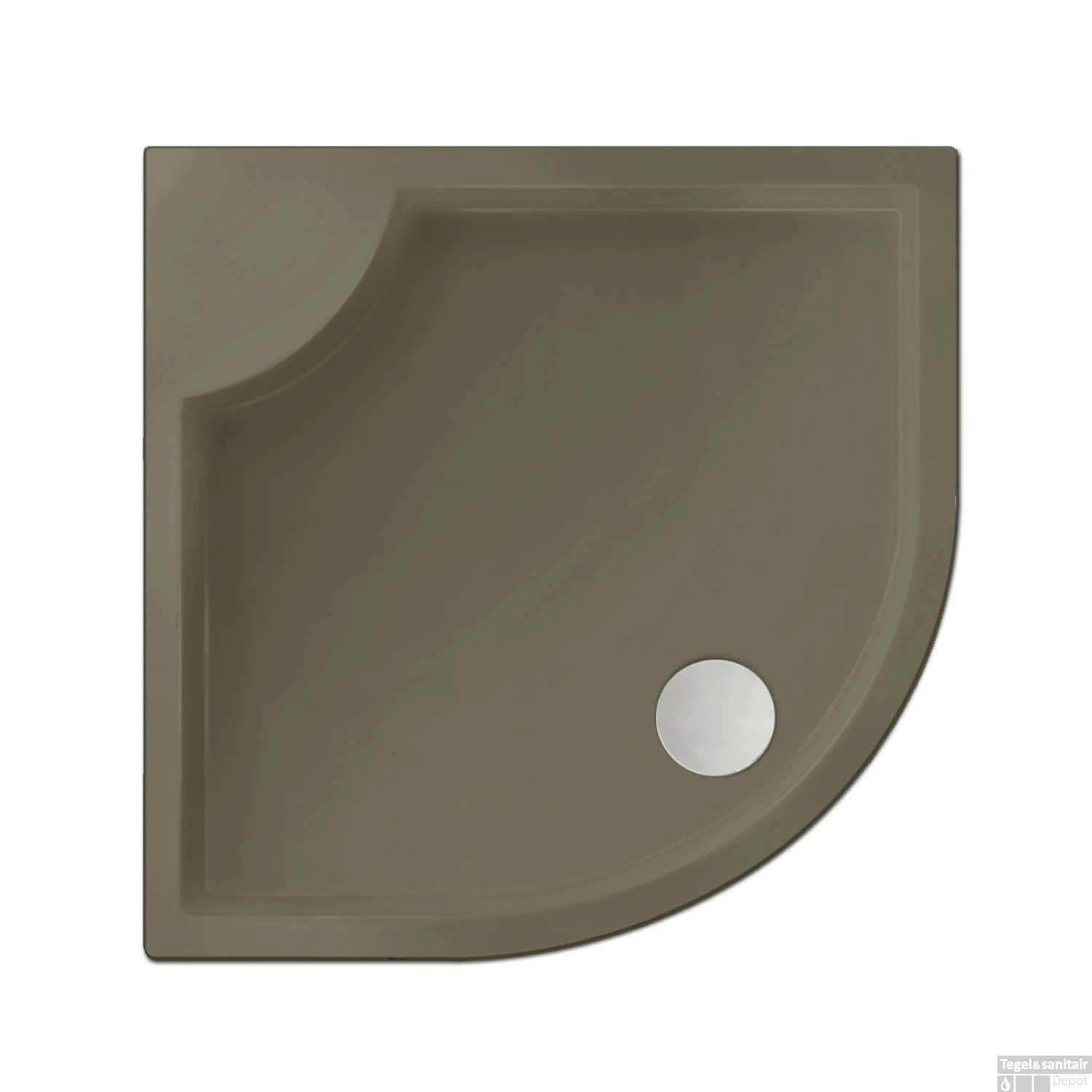 Kwartrond Douchebak Bounty 90 X 100 X 4 Cm Klei 3 Kwartrond Douchebak Bounty 90 X 100 X 4 Cm Klei