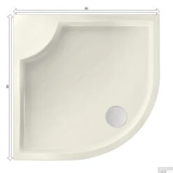 Kwartrond Douchebak Bounty 90 X 90 X 4 Cm Edelweis -Sealkin Badkamermeubilair Winkel 90x90 bounty edelweis tech2
