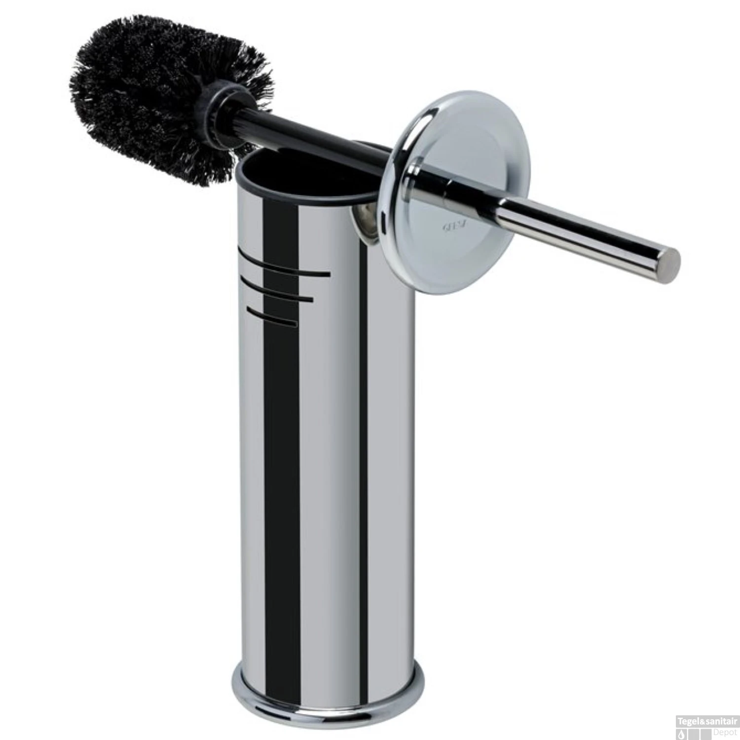 Wand Closetborstelhouder Met Zwarte Borstel Geesa Hotel Chroom 4 Wand Closetborstelhouder Met Zwarte Borstel Geesa Hotel Chroom - Afbeelding 2