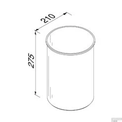 Prullenbak Vrijstaand Geesa Hotel 9 Liter RVS Geborsteld 5 Prullenbak Vrijstaand Geesa Hotel 9 Liter RVS Geborsteld -Sealkin Badkamermeubilair Winkel 91640 tekening 1