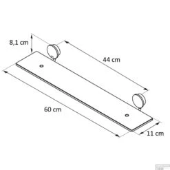 Planchet Geesa Opal 60 Cm Goud Geborsteld -Sealkin Badkamermeubilair Winkel 917201 05 60 tekening 2