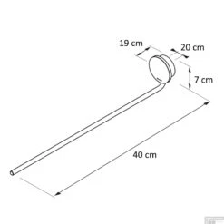 Handdoekrek 1 Arm Geesa Opal RVS Geborsteld -Sealkin Badkamermeubilair Winkel 917205 05 tekening