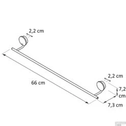 Handdoekrek Geesa Opal 60 Cm Goud Geborsteld -Sealkin Badkamermeubilair Winkel 917207 05 60 tekening 2