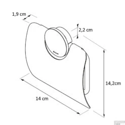 Toiletrolhouder Met Klep Geesa Opal Chroom -Sealkin Badkamermeubilair Winkel 917208 02 tekening