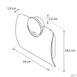 Toiletrolhouder Met Klep Geesa Opal RVS Geborsteld -Sealkin Badkamermeubilair Winkel 917208 05 tekening