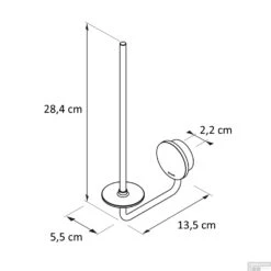 Reserverolhouder Geesa Opal Goud Geborsteld 9 Reserverolhouder Geesa Opal Goud Geborsteld -Sealkin Badkamermeubilair Winkel 917212 05 tekening 2