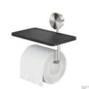 Toiletrolhouder Met Planchet Geesa Opal RVS Geborsteld -Sealkin Badkamermeubilair Winkel 917224 05 shop