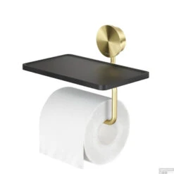 Toiletrolhouder Met Planchet Geesa Opal Goud Geborsteld