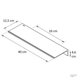 Planchet Geesa Leev 40 Cm Zwart -Sealkin Badkamermeubilair Winkel 918201 06 400 tekening