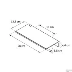 Planchet Met Toiletrolhouder Zonder Klep Dubbel Geesa Leev 28 Cm Zwart Chroom 11 Planchet Met Toiletrolhouder Zonder Klep Dubbel Geesa Leev 28 Cm Zwart Chroom -Sealkin Badkamermeubilair Winkel 918212 02 280 tekening