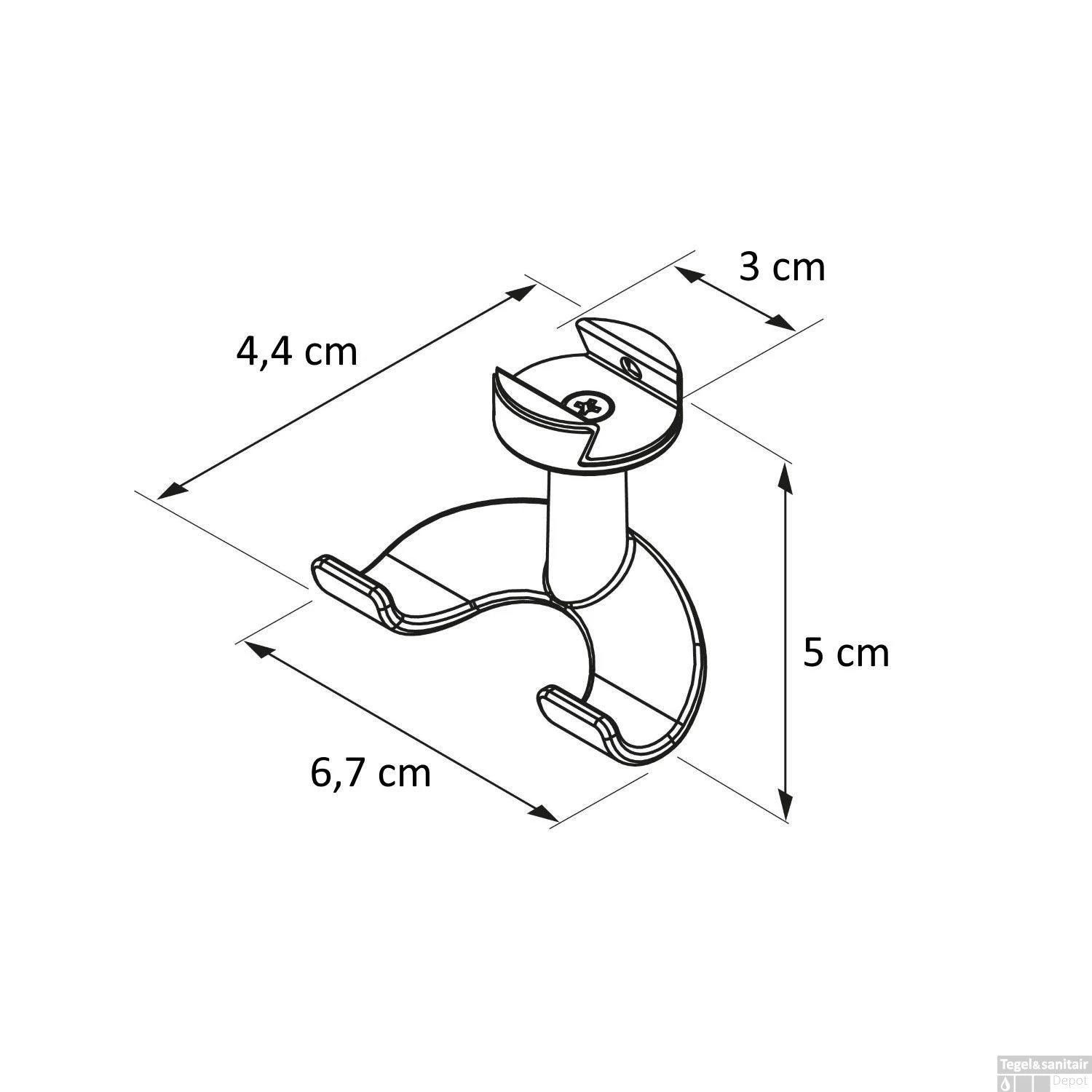 Haak Voor Douchewisser Geesa Leev Zwart 5 Haak Voor Douchewisser Geesa Leev Zwart - Afbeelding 3