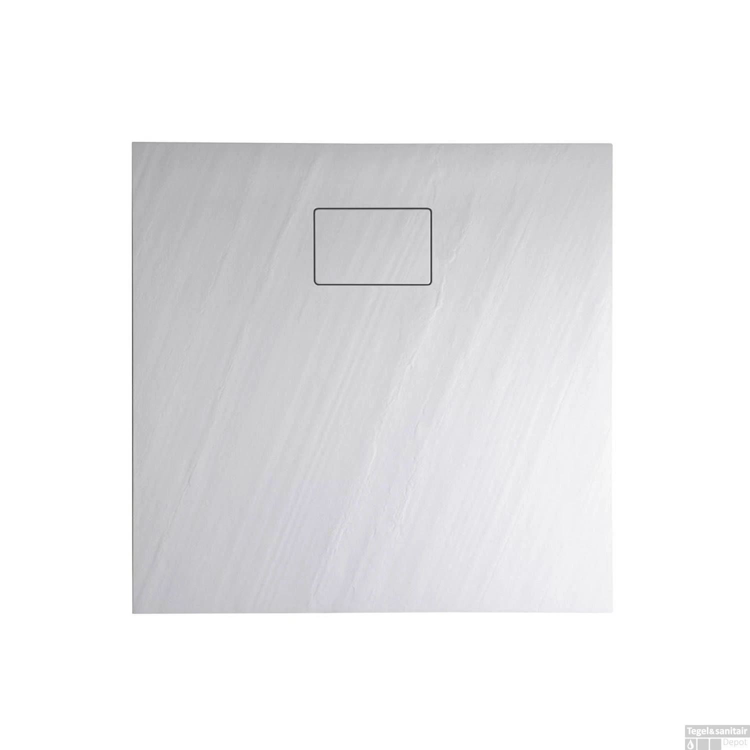 Douchebak Gegoten Marmer Sapho Acora 80x80x3.5 Cm Vierkant Steen Wit 3 Douchebak Gegoten Marmer Sapho Acora 80x80x3.5 Cm Vierkant Steen Wit