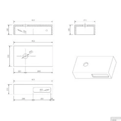 Waskomset Met Planchet BWS Rond 20x11 Cm Solid Surface Mat Zwart / Wit (inclusief Kraan, Afvoer En Sifon) 16 Waskomset Met Planchet BWS Rond 20x11 Cm Solid Surface Mat Zwart / Wit (inclusief Kraan, Afvoer En Sifon) -Sealkin Badkamermeubilair Winkel adb4010340setmzwart waskomset met planchet bws rond 20x11 cm solid surface mat zwart wit inclusief kraan afvoer en sifon tech