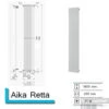 Handdoekradiator Aika Retta 1800 X 295 Mm Wit Structuur