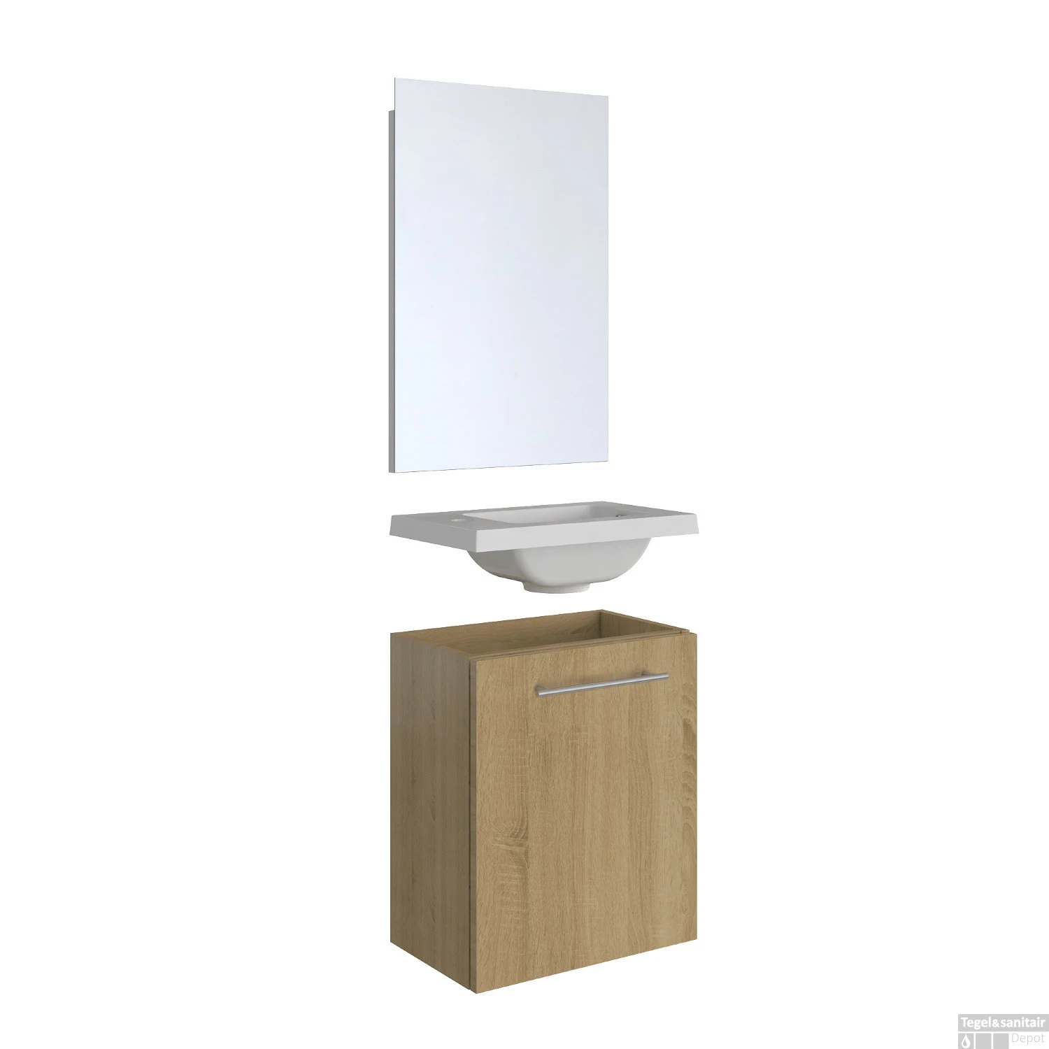 Allibert Belem Pack Fonteinmeubel 40 Cm Eik Hamilton 40x51x25 Cm