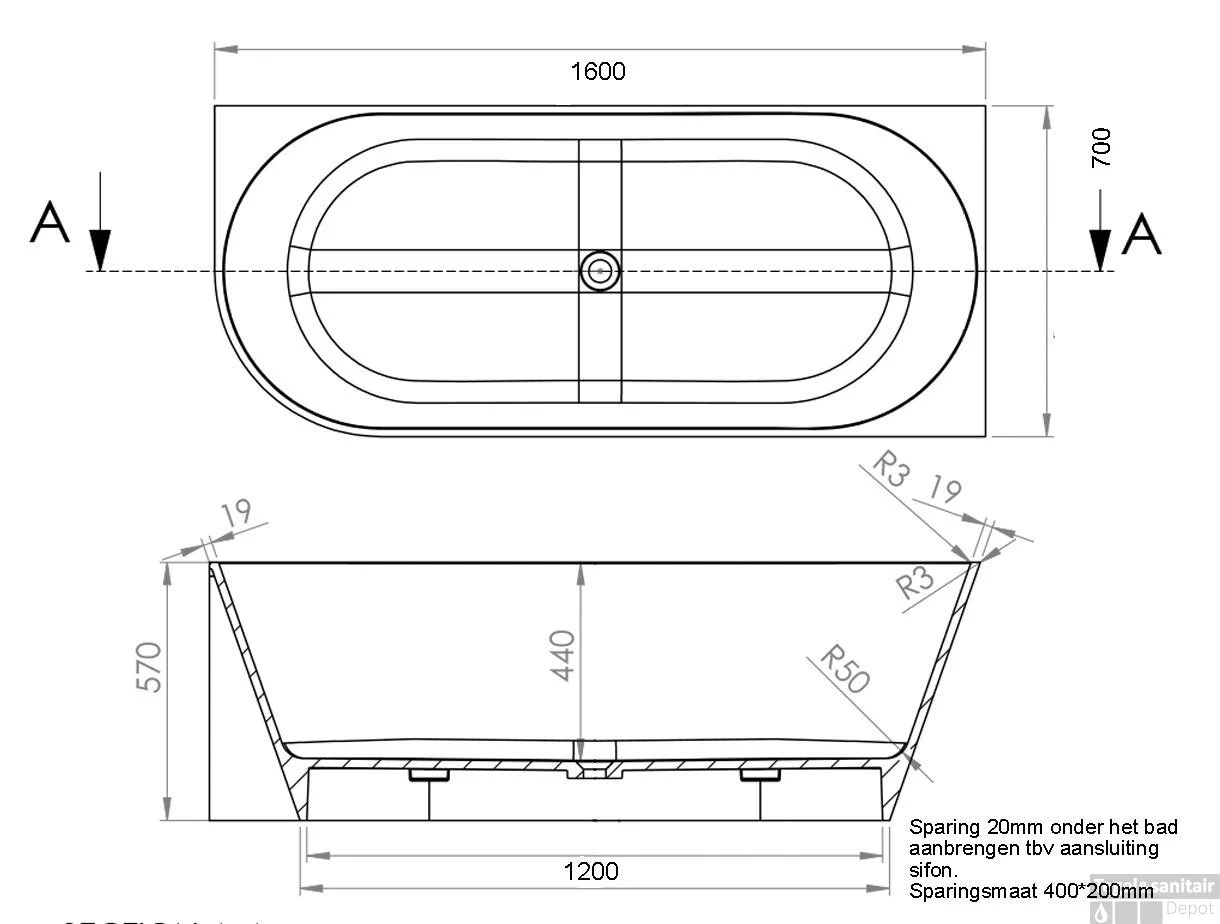 Ligbad Arqua Pinto Muurbad 160 X 70 Cm Rechts Mat Zwart 4 Ligbad Arqua Pinto Muurbad 160 X 70 Cm Rechts Mat Zwart - Afbeelding 2