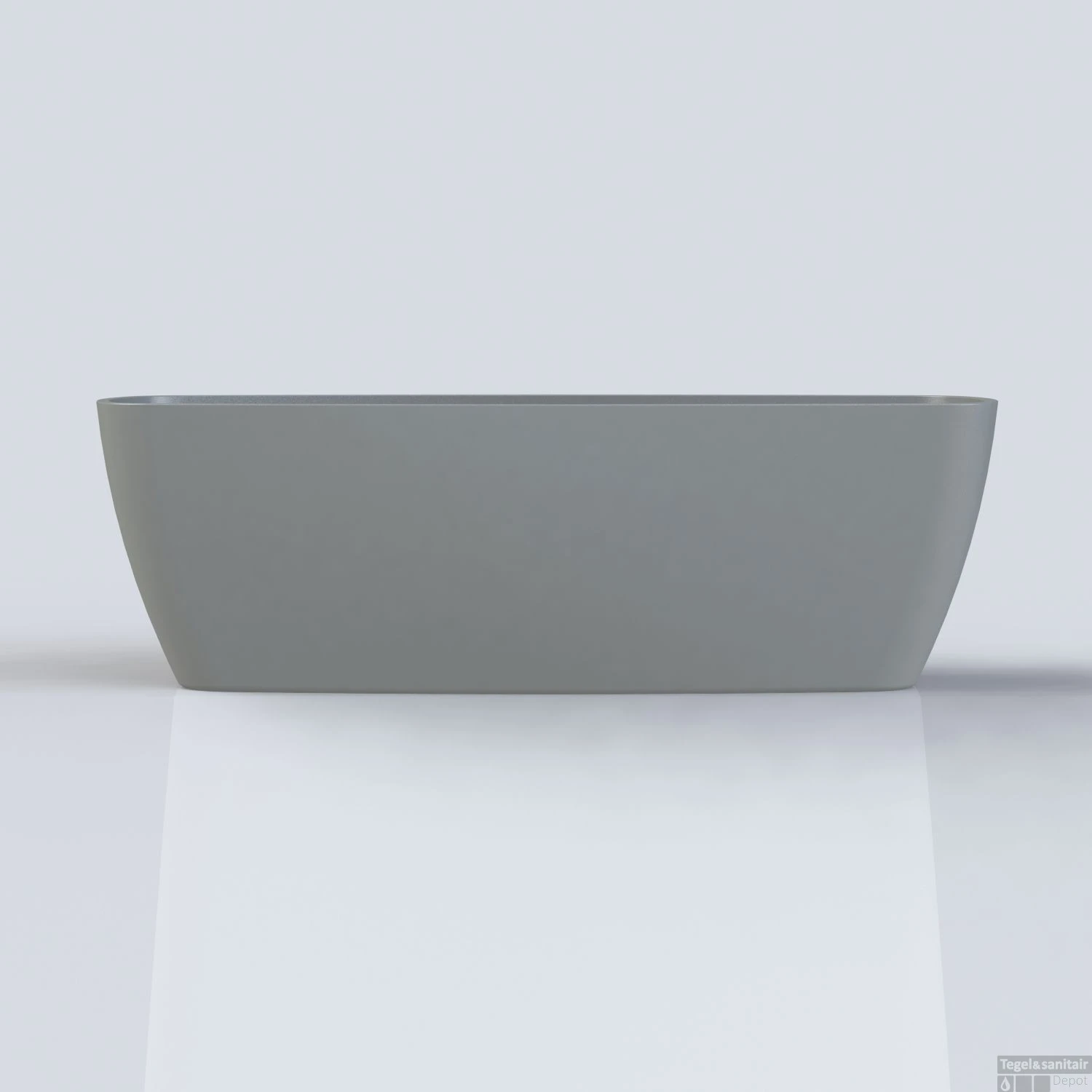 Vrijstaand Ligbad Arcqua Cali 174x78x55 Cm Cast Marble Beton Grijs - Afbeelding 2