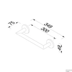 Badgreep Geesa Nemox 30 Cm Hoekig Geborsteld Zwart -Sealkin Badkamermeubilair Winkel badgreep geesa nemox 30 cm hoekig geborsteld zwart tech