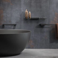 Badgreep Geesa Shift 30 Cm Geborsteld Zwart Metaal -Sealkin Badkamermeubilair Winkel badgreep geesa shift 30 cm geborsteld zwart metaal 3