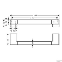 Badgreep HansGrohe AddStoris 34,8 Cm Chroom -Sealkin Badkamermeubilair Winkel badgreep hansgrohe addstoris 34 8 cm tech