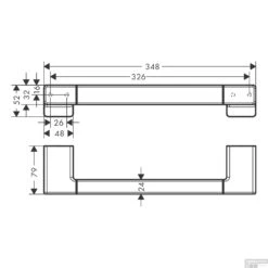 Badgreep HansGrohe AddStoris 34,8 Cm Geborsteld Brons -Sealkin Badkamermeubilair Winkel badgreep hansgrohe addstoris 34 8 cm tech 1
