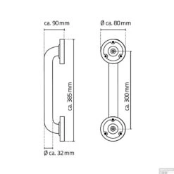 Badgreep Wiesbaden Ridder Sam 30 Cm Mat Zwart -Sealkin Badkamermeubilair Winkel badgreep wiesbaden ridder sam 30 cm mat zwart tech