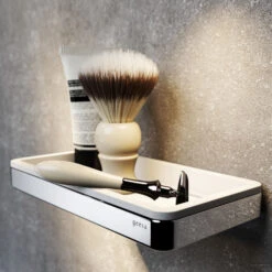 Badkamerplank Geesa Frame 21 Cm Wit Chroom