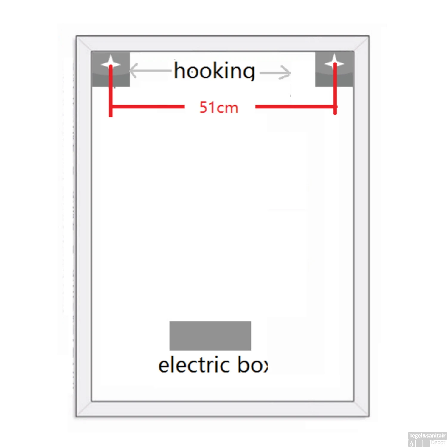 Badkamerspiegel Boss & Wessing Queen 60x80 Cm Met Verlichting En Verwarming 4 Badkamerspiegel Boss & Wessing Queen 60x80 Cm Met Verlichting En Verwarming - Afbeelding 2