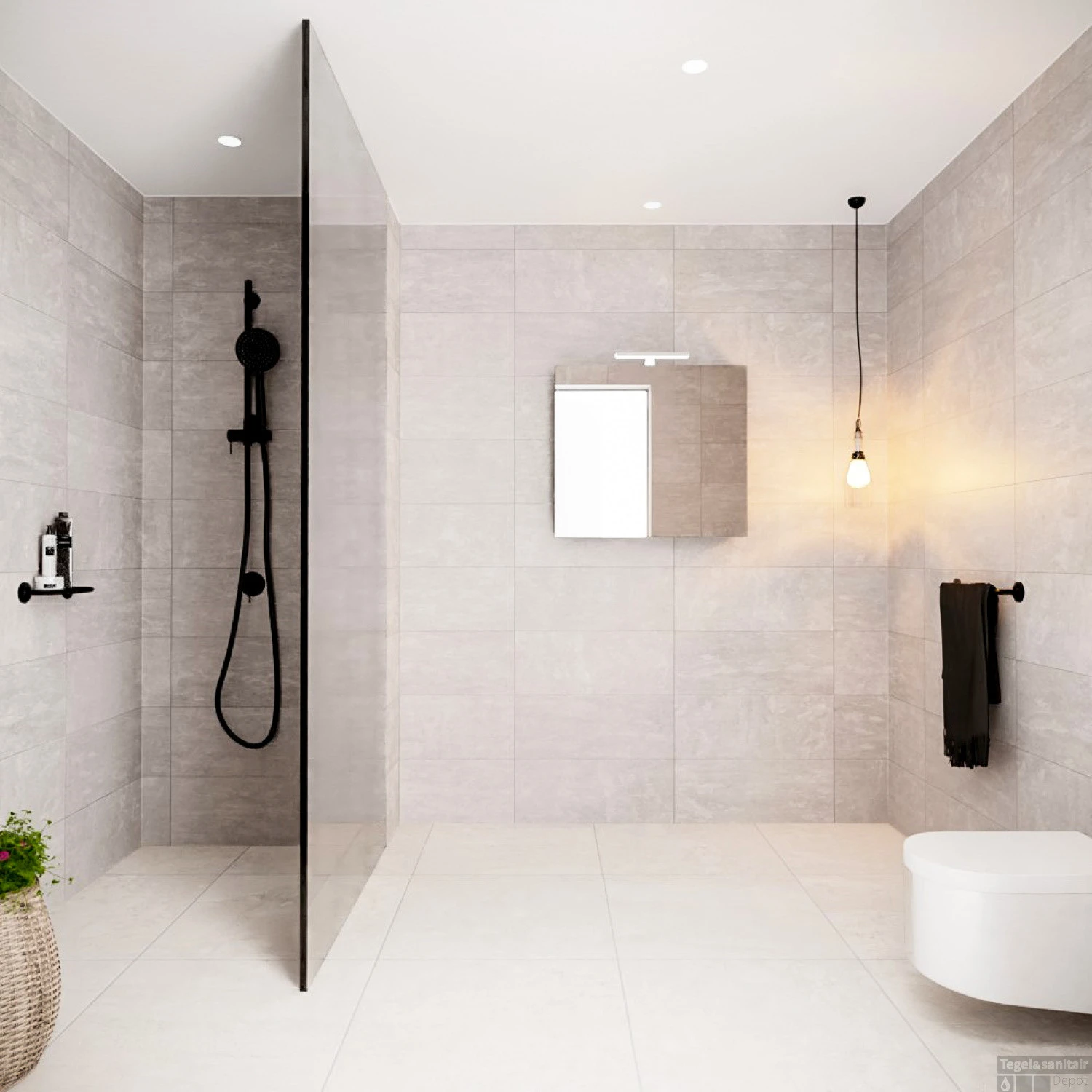 Spiegelkast Boss & Wessing Cube 80x70x16 Cm Mat Zwart Urban 6 Spiegelkast Boss & Wessing Cube 80x70x16 Cm Mat Zwart Urban - Afbeelding 4