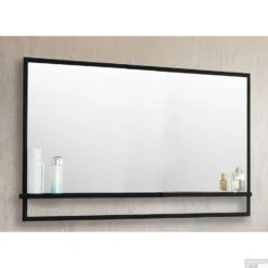 Badkamerspiegel Casajoy 120x70cm Met Planchet Zwart