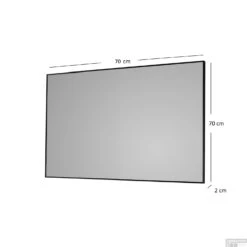 Badkamerspiegel Sanicare Q-Mirrors 70x70x2cm Zwart -Sealkin Badkamermeubilair Winkel badkamerspiegel q sanicare 70x70cm zwart tech