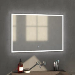 Badkamerspiegel Met LED Verlichting Sanitop Edge 99x70x3 Cm