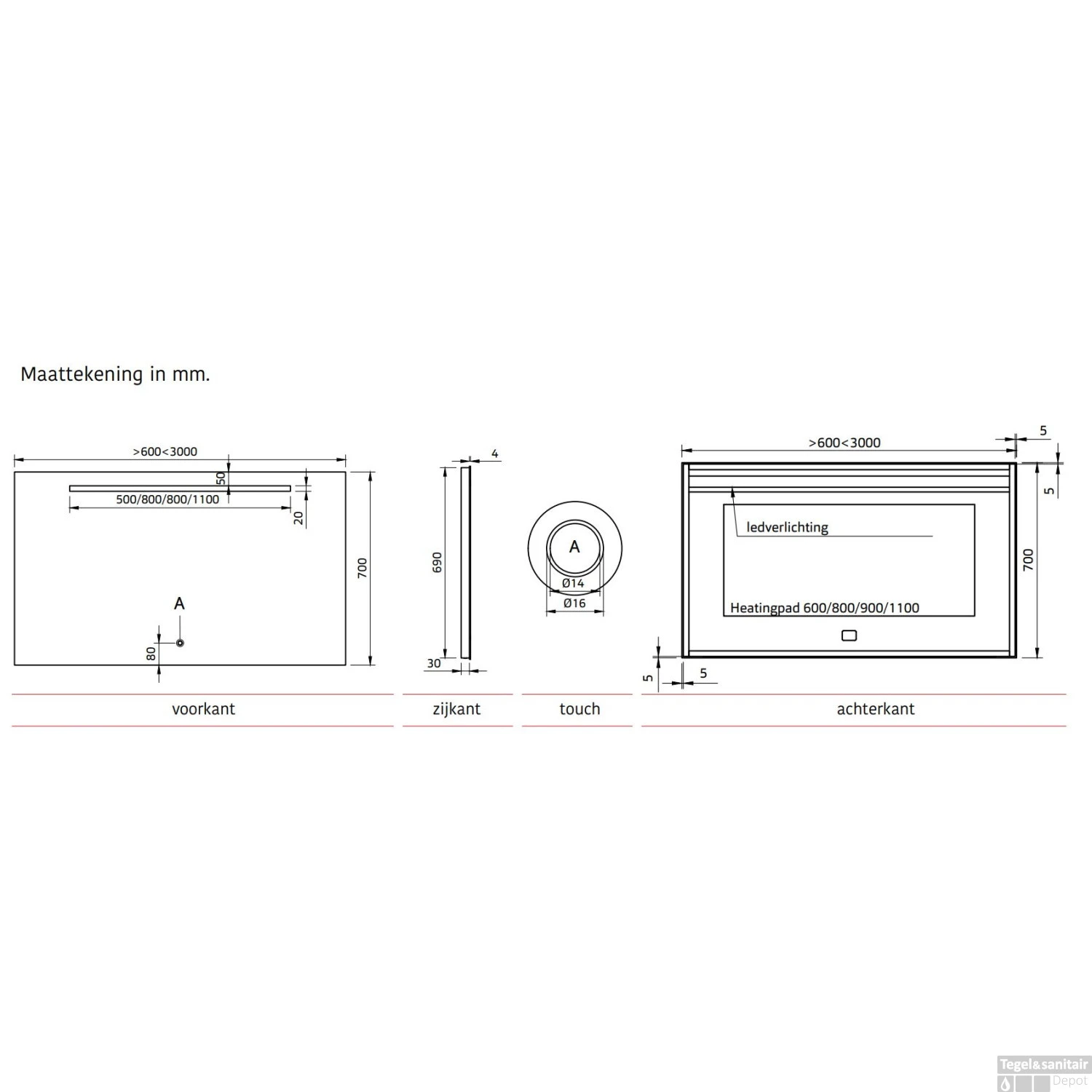 Badkamerspiegel Xenz Bardolino 140x70 Cm Met Ledverlichting En Spiegelverwarming 7 Badkamerspiegel Xenz Bardolino 140x70 Cm Met Ledverlichting En Spiegelverwarming - Afbeelding 5