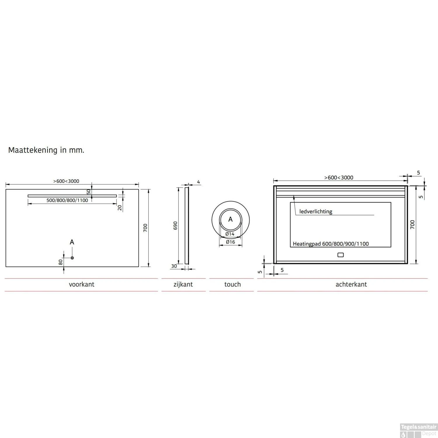 Badkamerspiegel Xenz Bardolino 160x70 Cm Met Ledverlichting En Spiegelverwarming 7 Badkamerspiegel Xenz Bardolino 160x70 Cm Met Ledverlichting En Spiegelverwarming - Afbeelding 5