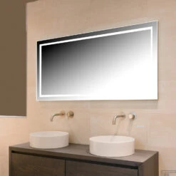 Badkamerspiegel Xenz Sirmione 160x70cm Met Rondom Ledverlichting En Spiegelverwarming -Sealkin Badkamermeubilair Winkel badkamerspiegel xenz sirmione met rondom ledverlichting sfeer1 7