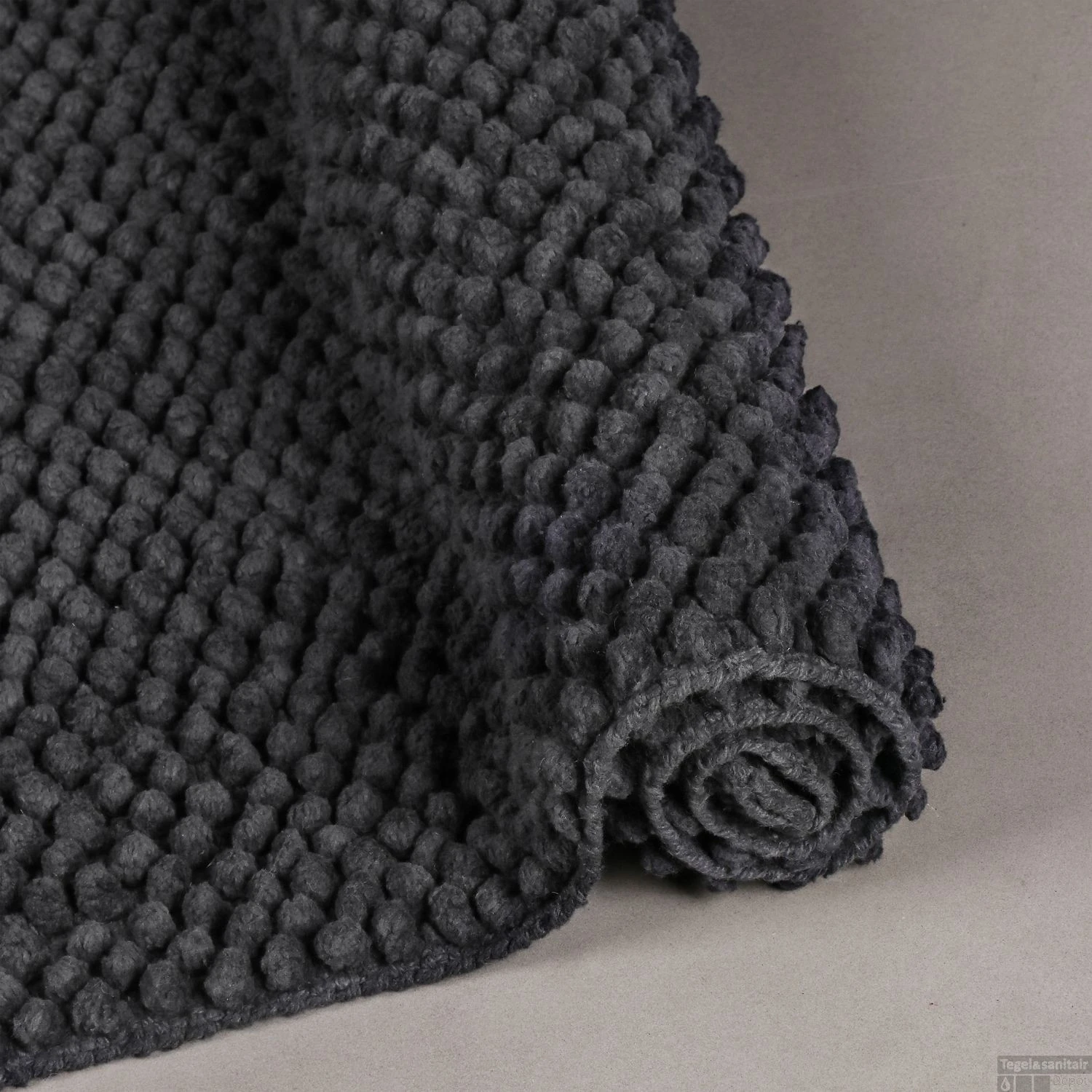 Badmat Differnz Popcorn 50x80 Cm Katoen Antraciet - Afbeelding 2