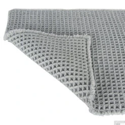 Badmat Differnz Wafel 50x80 Cm Katoen Grijs -Sealkin Badkamermeubilair Winkel badmat differnz wafel 50x80 cm katoen grijs shop 3