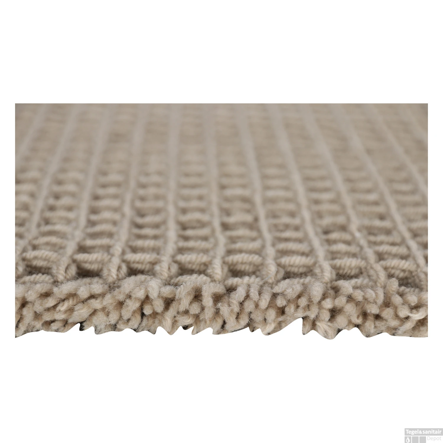 Badmat Differnz Wafel 50x80 Cm Katoen Taupe - Afbeelding 2