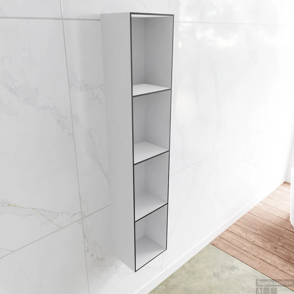 Nis Mondiaz LAGOM 150cm In Of Opbouw Mat Zwart 4 Nis Mondiaz LAGOM 150cm In Of Opbouw Mat Zwart - Afbeelding 2