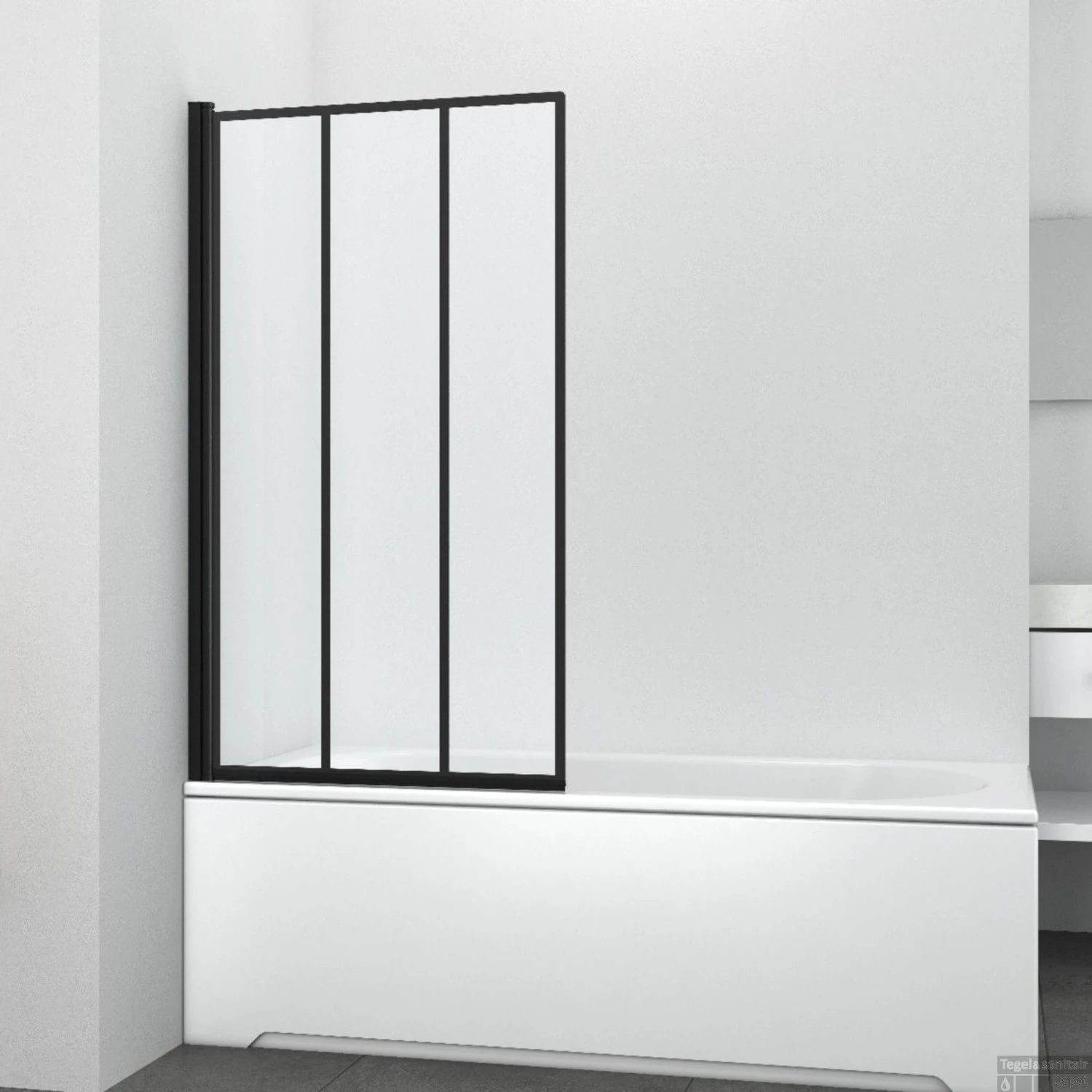 Badwand Allibert Loft-Game 1 Scherm 80x140 Cm Omkeerbaar Zwart 4 Badwand Allibert Loft-Game 1 Scherm 80x140 Cm Omkeerbaar Zwart - Afbeelding 2