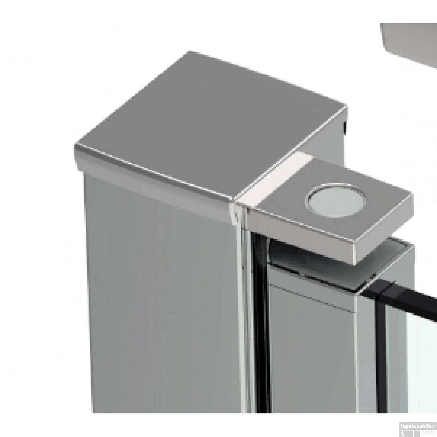 Badwand Van Rijn ST02 Klapwand 80x150 Cm Helder Glas 6 Mm Chroom - Afbeelding 4