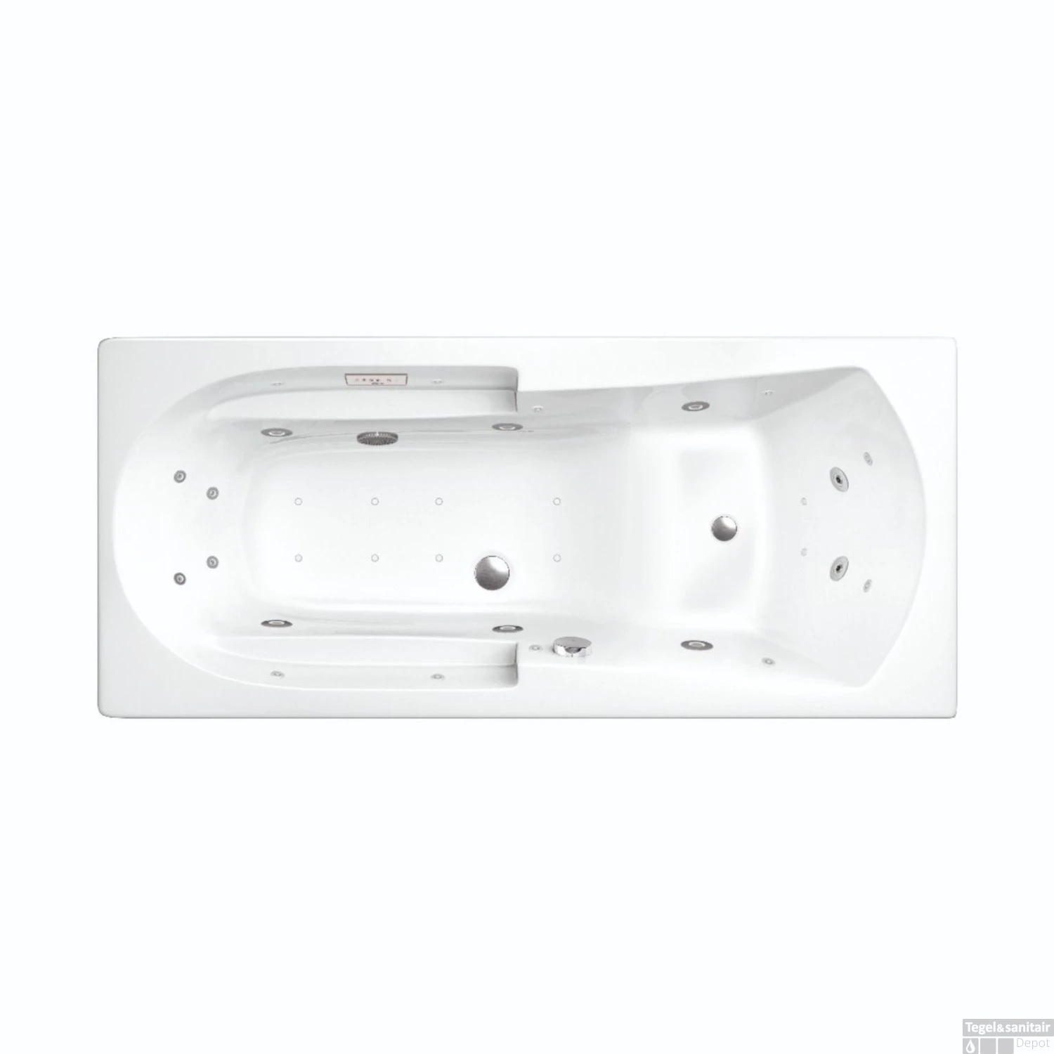 Whirlpoolbad Allibert Moovance Intensia 180x80x53 Cm Incl Badpoten Wit 3 Whirlpoolbad Allibert Moovance Intensia 180x80x53 Cm Incl Badpoten Wit