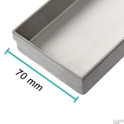 RVS Douchegoot BASIC Met Uitneembaar Sifon 100x7cm 6,7cm Diep GLAS ROOSTER -Sealkin Badkamermeubilair Winkel basic glas rooster 100cm 5