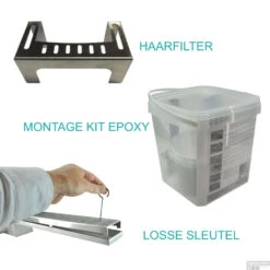 RVS Douchegoot BASIC Met Uitneembaar Sifon 100x7cm 6,7cm Diep GLAS ROOSTER -Sealkin Badkamermeubilair Winkel basic glas rooster 100cm 7